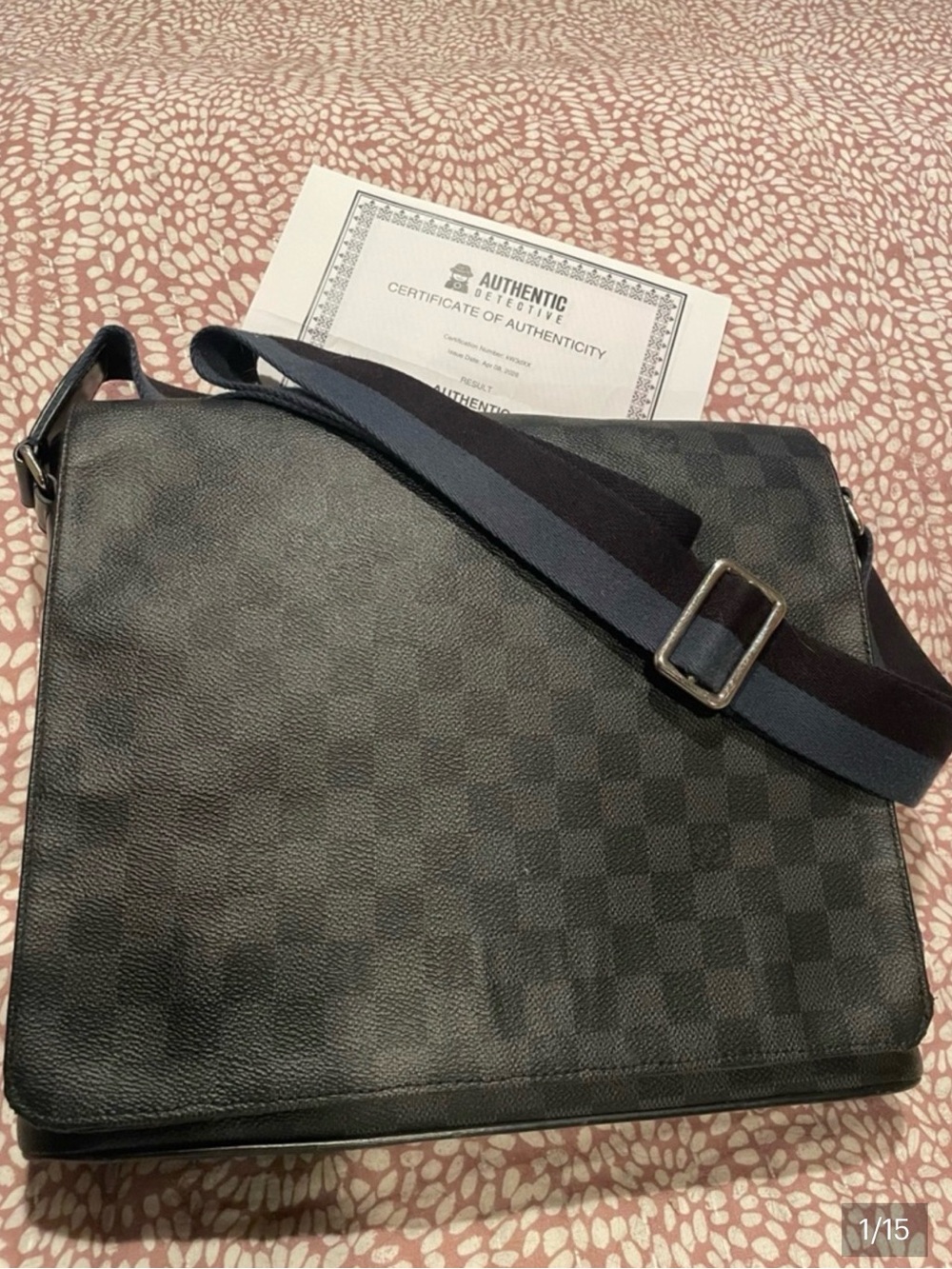 ✨💎LOUIS VUITTON💎✨ Damier Graphite & Blue Messenger Bag - Picture 13 of 14
